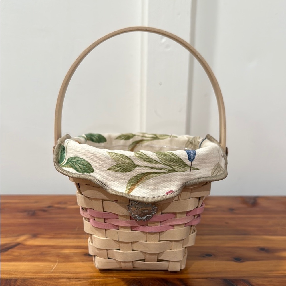 Vtg Longaberger 2001 Whitewashed Horizon of Hope Basket